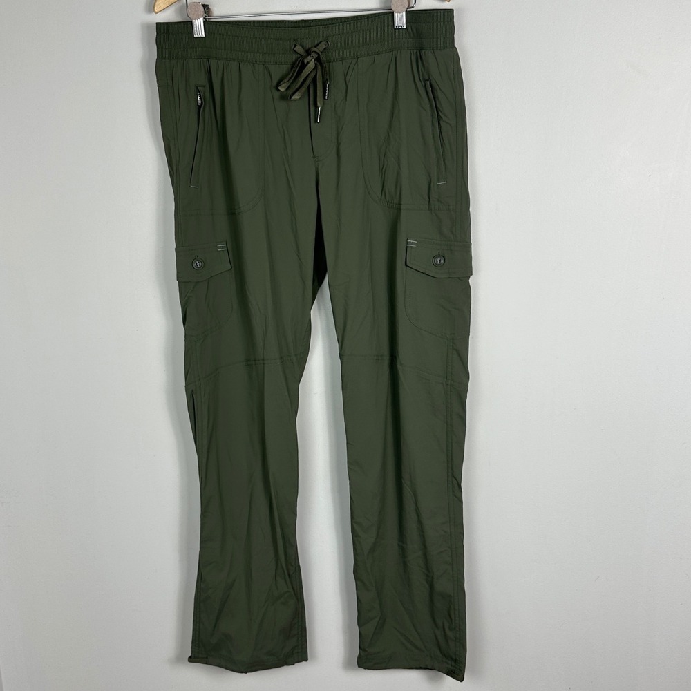LL‎ Bean Vista Camp Straight Leg Pants Green Womens Sz Large Style 292741 Hiking
